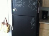 chalkboard fridge makeover