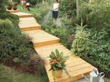 wooden garden boardwalk