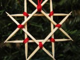 toothpick Christmas star ornament