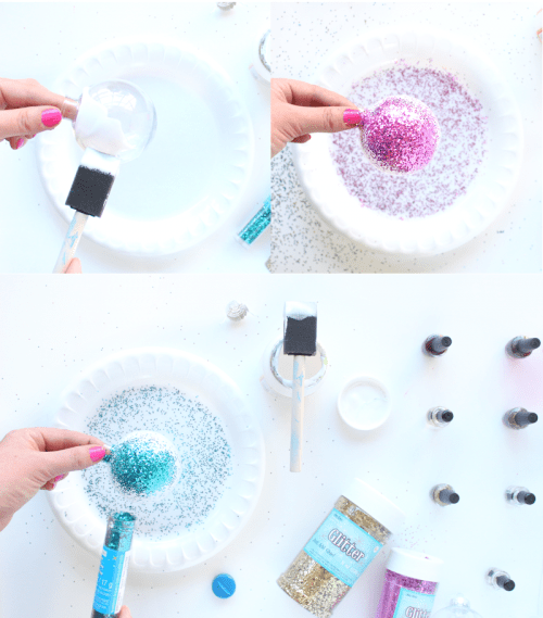 Cool DIY Glittery Ornaments For Christmas