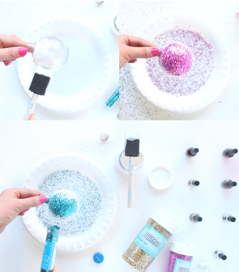 Picture Of cool diy glittery ornaments for christmas  3