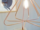 copper geometric lamp