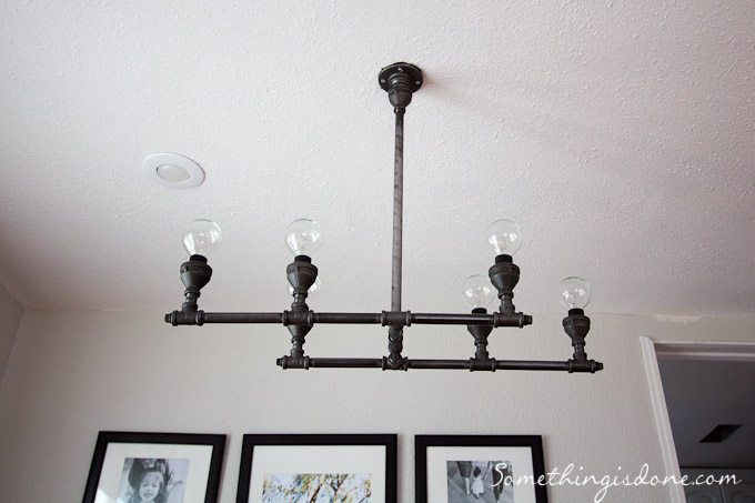 steel pipe chandelier