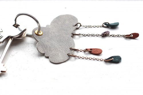 leather cloud key chain (via crafts)