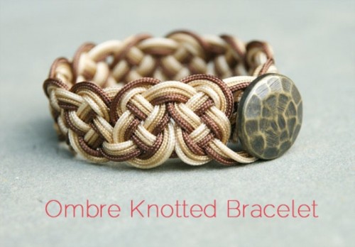 Cool DIY Ombre Knotted Bracelet