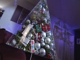 transparent pyramid Christmas tree