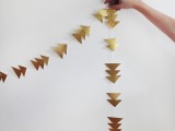 simple gold triangle garland