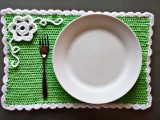 crocheted placemat