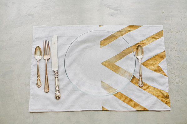 simple gold placemat