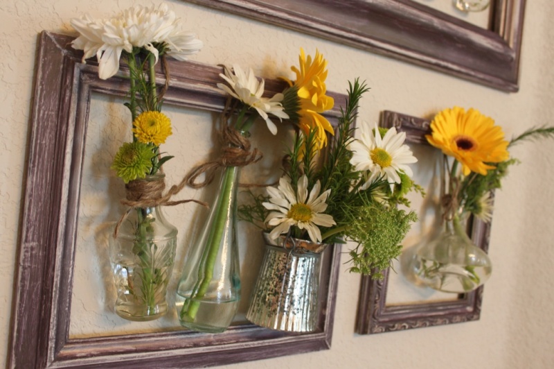 wall framed vases