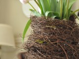 bird nest vase