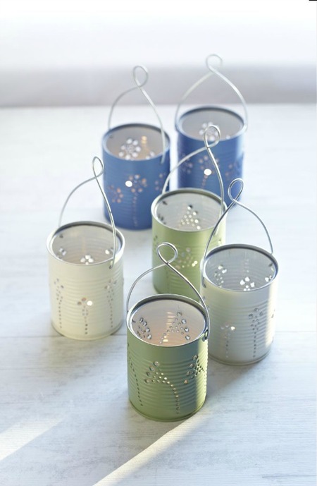 tin can lanterns (via craftfoxes)
