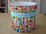 fabric trash can makeover