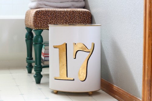 chic trash can makeover (via shelterness)