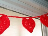 DIY Crochet Heart Garland