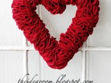 DIY Valentine Heart Wreath