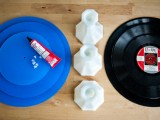 Cool Diy Vintage Cake Stand Of Old Vinyl Records