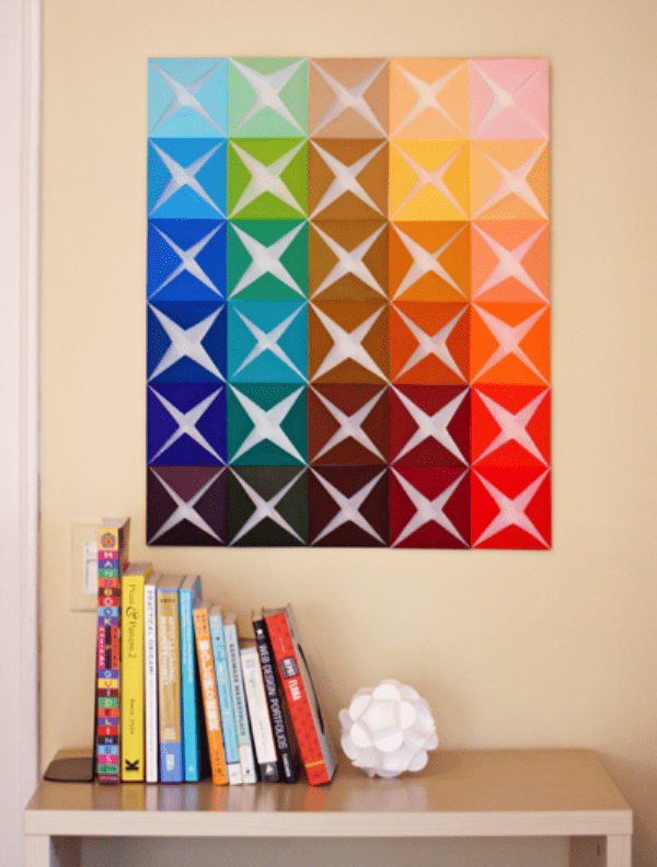 Cool Diy Wall Art Of Colored Paper