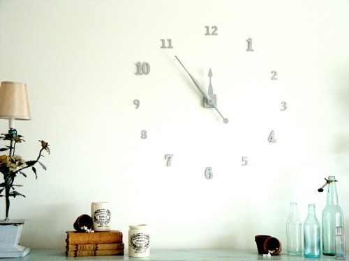 Cool DIY Wall Clock Of House Numbers