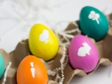 stenciled Easter eggs