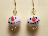 DIY snowman earrings