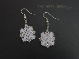 Crystal snowflakes earrings