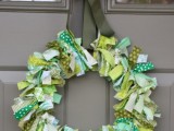 fabric St.Patrick’s Day wreath