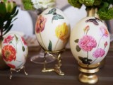 vintage botanical Easter eggs