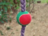simple tennis ball and braid toy
