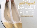 gold tipped flats