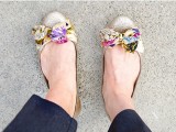 anthropologie scarf flats