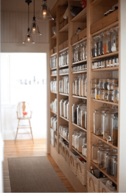 glass jars are very useful and can act as decorative elements as well