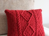 knitted cushion cover