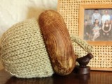 big knitted acorn