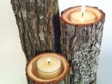 tree branch candle holders