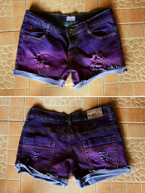 ombre denim shorts (via thegirlsroomonline)