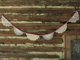 vintage doily bunting