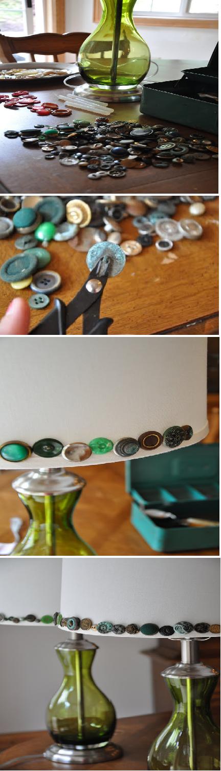 vintage button lampshade (via diy-crafts-tutorials)