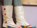 colorful patterned boots