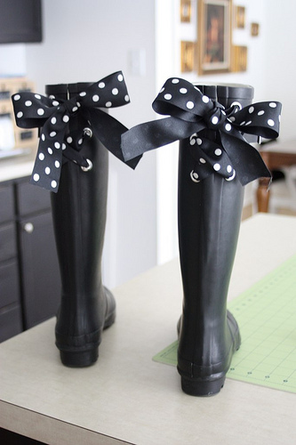 embellished rain boots
