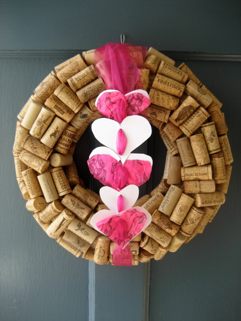 Cork Valentine Wreath