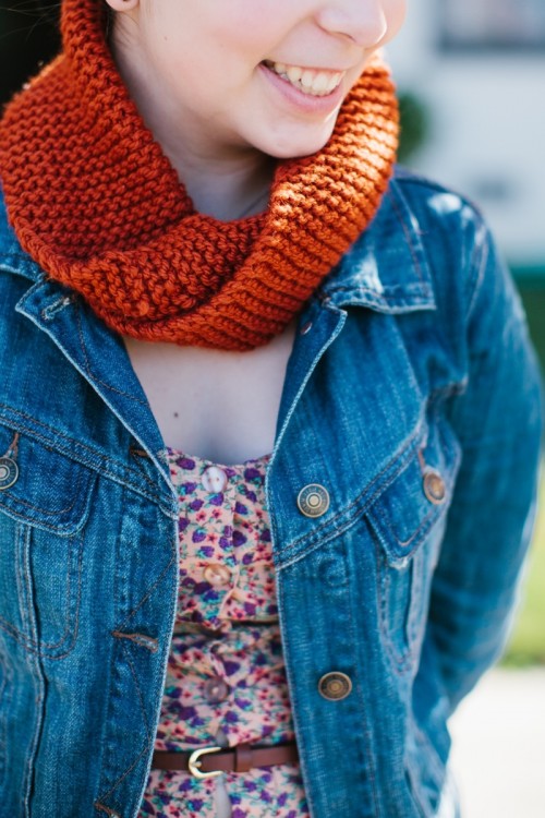 orange fall scarf