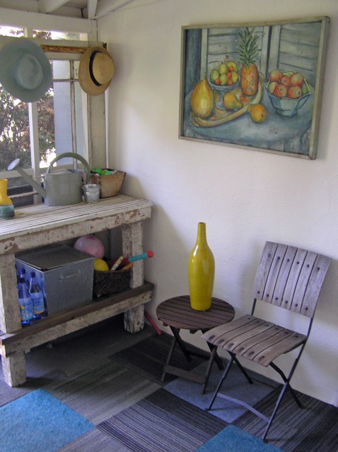 Cozy Potting Corner Of A Back Porch