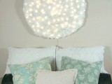 snow-inspired coffee filter lamp