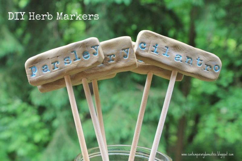 clay plant markers