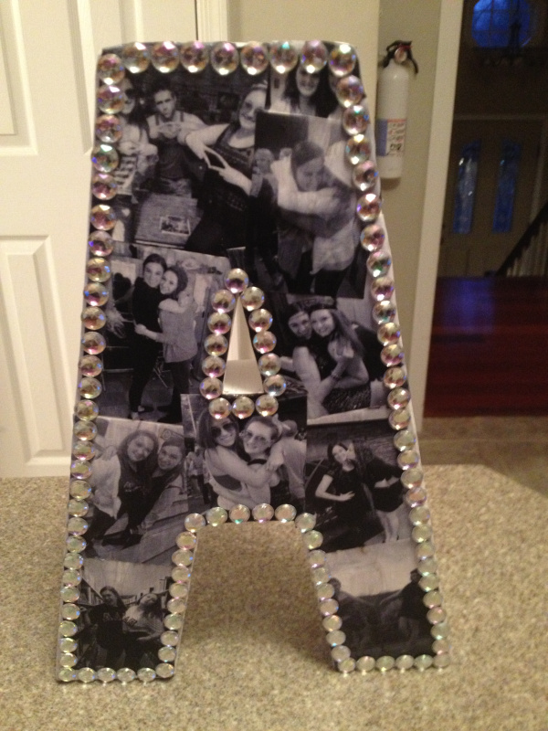 bejeweled photo collage letters