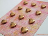 gold heart candies frame