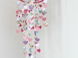 hanging hearts mobile