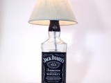 DIY liquor bottle lamps