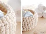 Crocheted Diy Bowl For Soap Or Towels